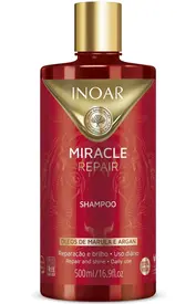 SHAMPOO MIRACLE REPAIR INOAR ÓLEOS DE MARULA E ARGAN 500ML