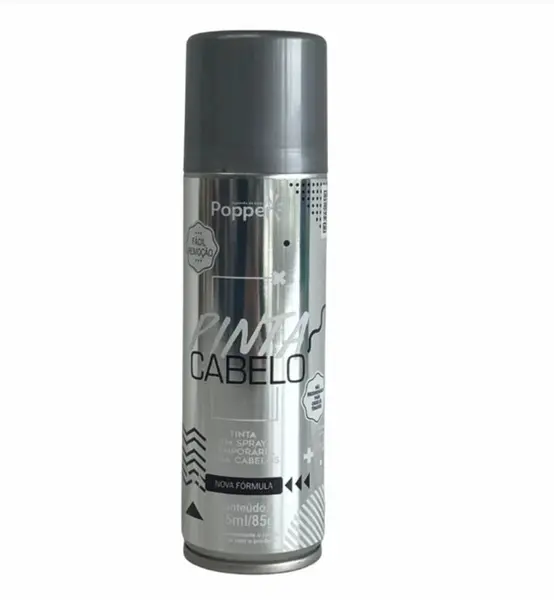SPRAY PINTA CABELO POPPER PRATA 150ML