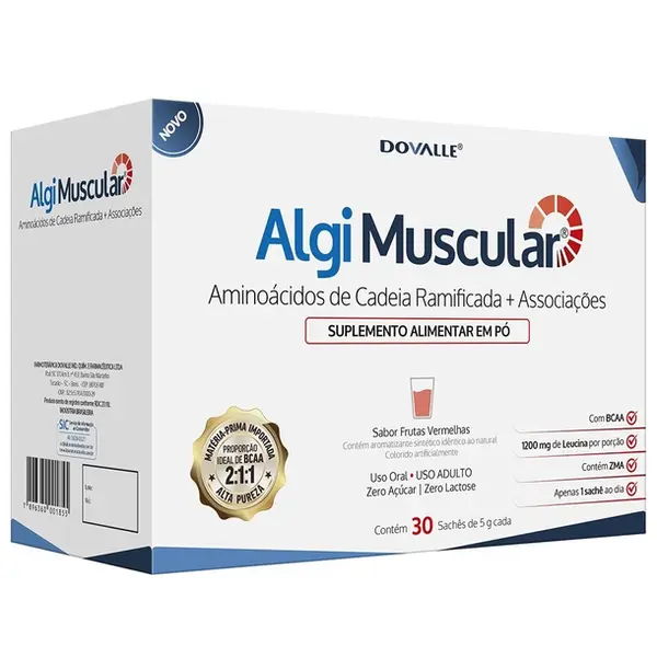 ALGI MUSCULAR FRUTAS VERM C/30 SACHES
