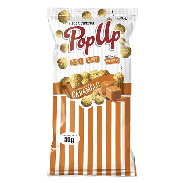 PIPOCA POP UP CARAMELO 50G