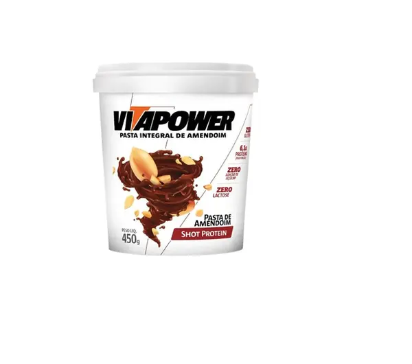 PASTA DE AMENDOIM VITAPOWER SHOT PROTEIN 450G