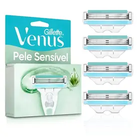 CARGA GILLETTE VENUS PELE SENSIVEL 4 UNIDADES