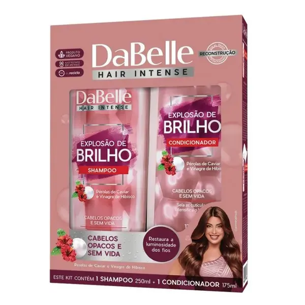KIT EXPLOSÃO DE BRILHO DABELLE SHAMPOO 250ML + CONDICIONADOR 175ML