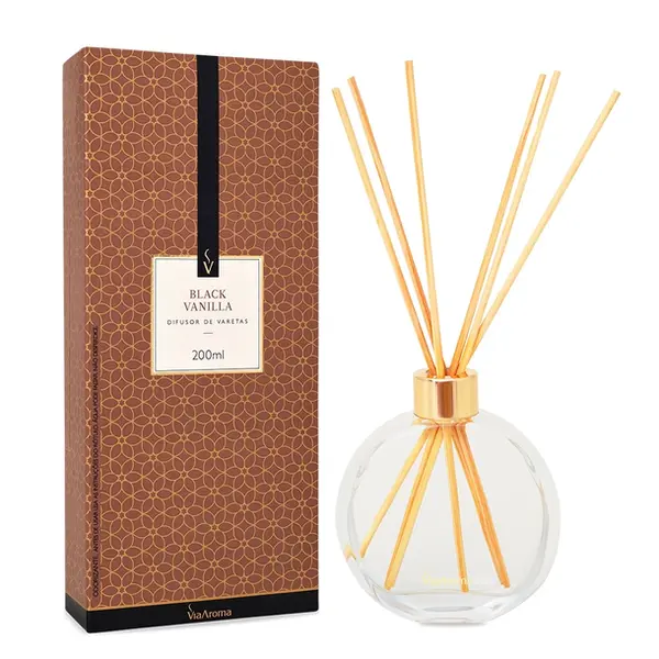 DIFUSOR DE VARETAS VIA AROMA BLACK VANILLA 200ML