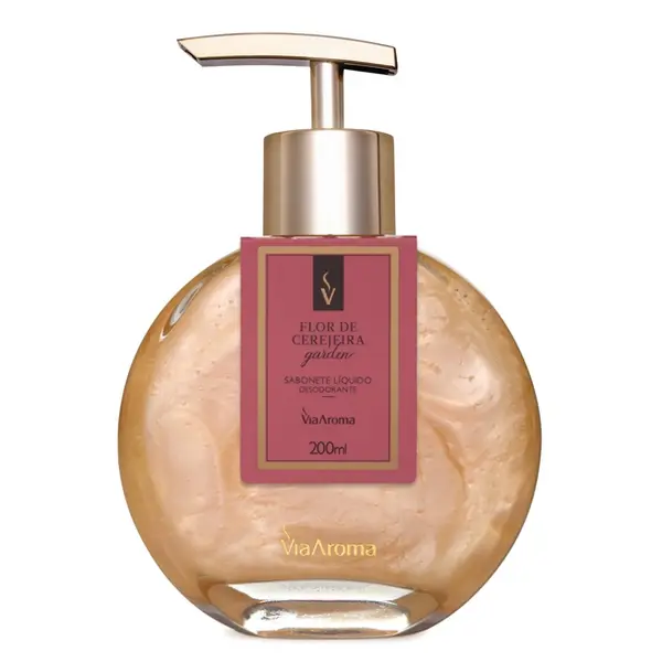 SABONETE LÍQUIDO VIA AROMA FLOR DE CEREJEIRA 200ML