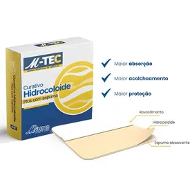 CURATIVO HIDROCOLOIDE PLUS COM ESPUMA 10CMX10CM 1 UNIDADE