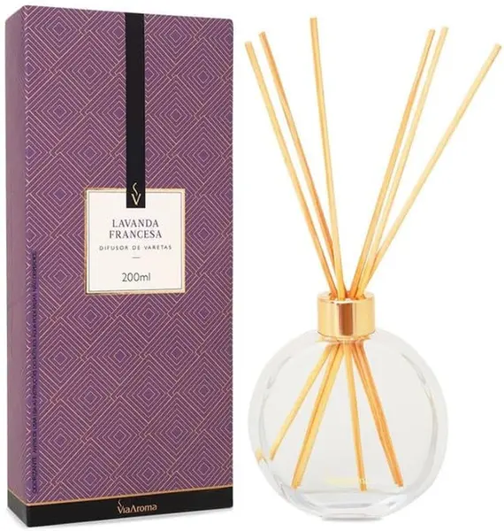 DIFUSOR VARETAS VIA AROMA LAVANDA FRANCESA 200ML
