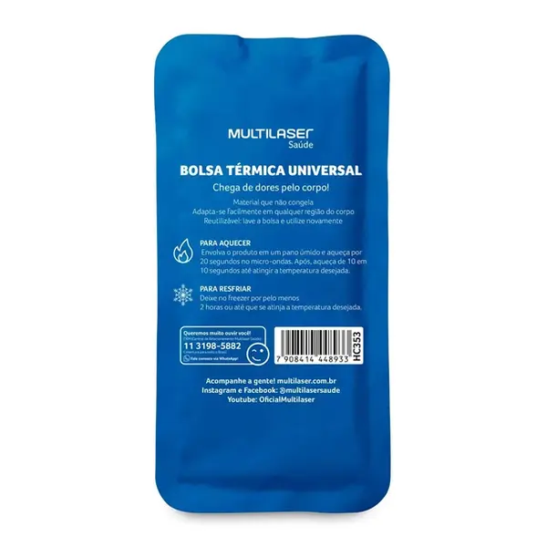 BOLSA TÉRMICA MULTI SAÚDE GEL AZUL HC353