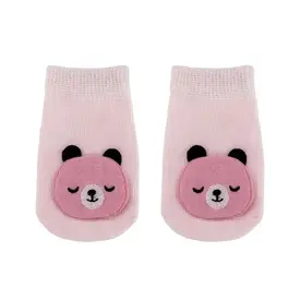 MEIA ANTIDERRAPANTE BUBA 6-12 MESES URSO ROSA REF14543