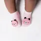 MEIA ANTIDERRAPANTE BUBA 6-12 MESES URSO ROSA REF14543