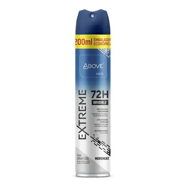 DES ABOVE EXTREME MOVEMENT MEN AERO 72HR INVISIBLE 200ML