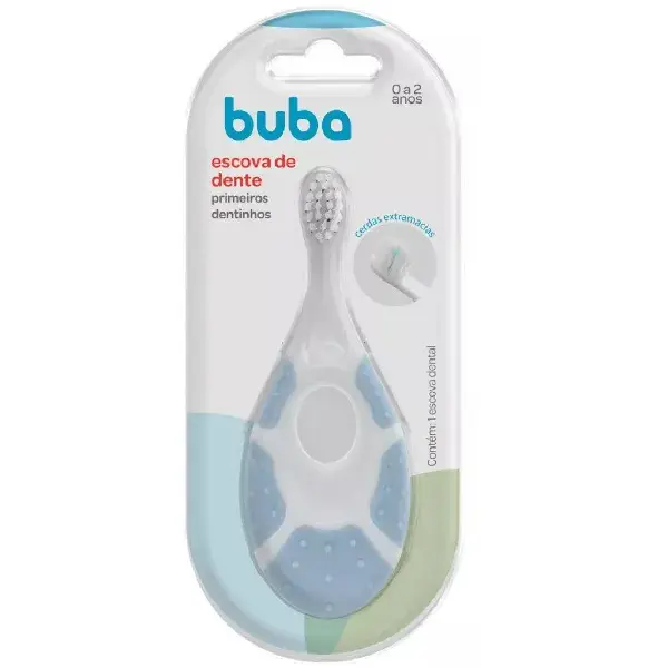 ESCOVA DENTAL PRIMEIROS DENTINHOS BUBA AZUL 0-2 ANOS REF19571