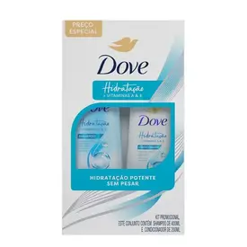 KIT DOVE HIDRATAÇÃO SHAMPOO 400ML + CONDICIONADOR 200ML