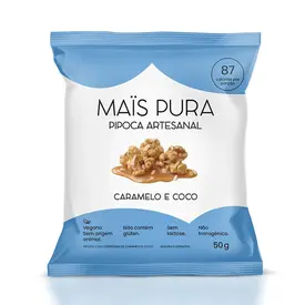 PIPOCA MAIS PURA CARAMELO E COCO 50G