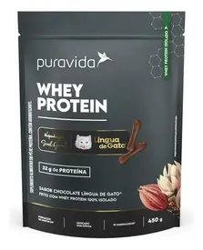 WHEY PROTEIN PURAVIDA LÍNGUA DE GATO 450G