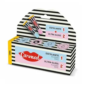 KIT CARMED SOS LÁBIOS ALGODÃO DOCE ESFOLIANTE + ULTRA GLOSS