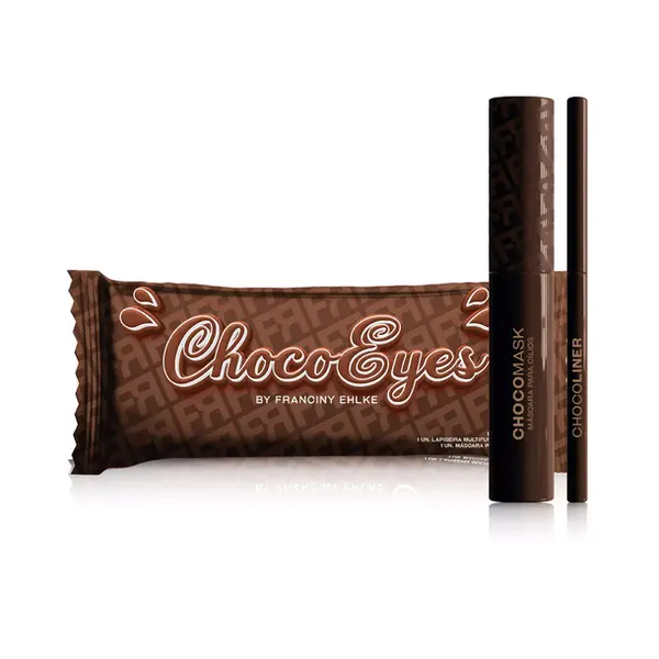 KIT CHOCOEYES BY FRAN LÁPIS OLHOS E BOCA + MÁSCARA PARA CÍLIOS