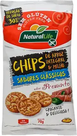 CHIPS DE ARROZ NATURAL LIFE PRESUNTO 70G