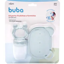 KIT PORTA FRUTINHAS E FORMINHA BUBA SILICONE VERDE REF 20899