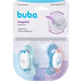 KIT CHUPETAS BUBA COMFORT TAMANHO 1 MAGIC DINO REF2112