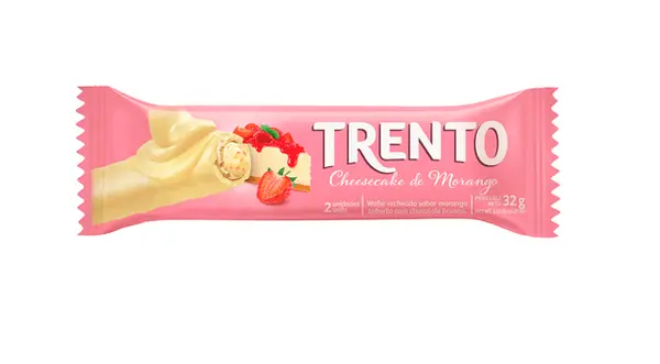 CHOCOLATE WAFER TRENTO CHEESECAKE DE MORANGO