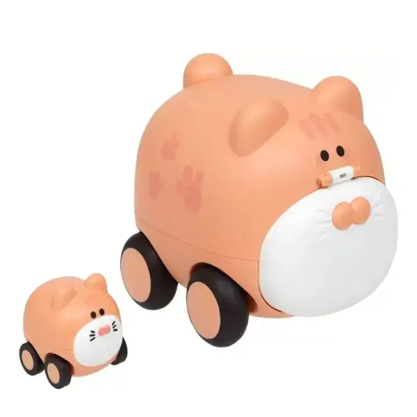 CARRINHO ANIMAL C/FILHOTE BUBA ROSA REF17247