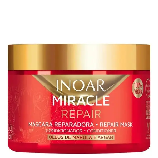 MÁSCARA MIRACLE REPAIR INOAR REPARADORA 250G