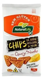 CHIPS DE ARROZ NATURAL LIFE QUEIJO NACHO 70G