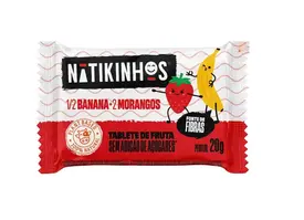 TABLETE DE FRUTA NATIKINHOS BANANA/MORANGO 20G