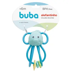 ELEFANTINHO CHOCALHO BUBA AZUL REF10647