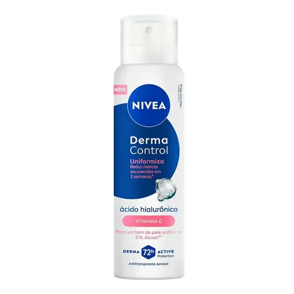 DESODORANTE NIVEA AEROSOL DERMA CONTROL UNIFORMIZA FEMININO 150ML