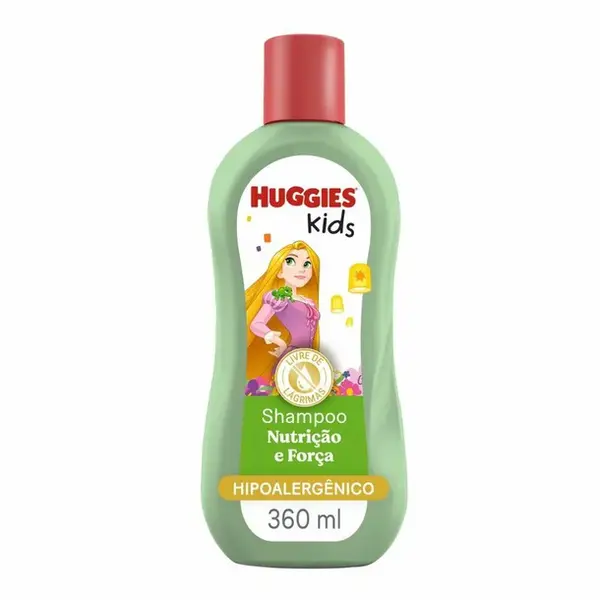 SHAMPOO HUGGIES KIDS RAPUNZEL NUTRIÇAO E FORÇA 360ML