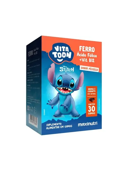 VITATOON MAXINUTRI STITCH PÊSSEGO 30 GOMAS