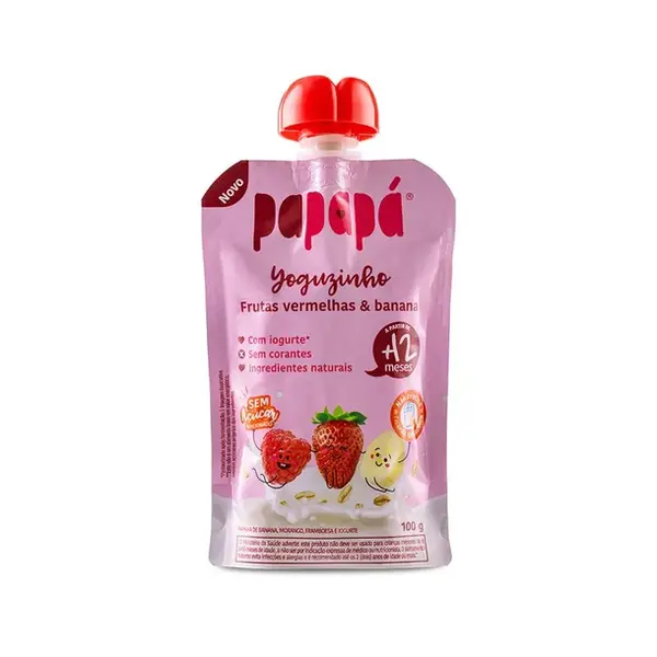 PAPINHA YOGUZINHO PAPAPÁ FRUTAS VERMELHAS & BANANA 100G