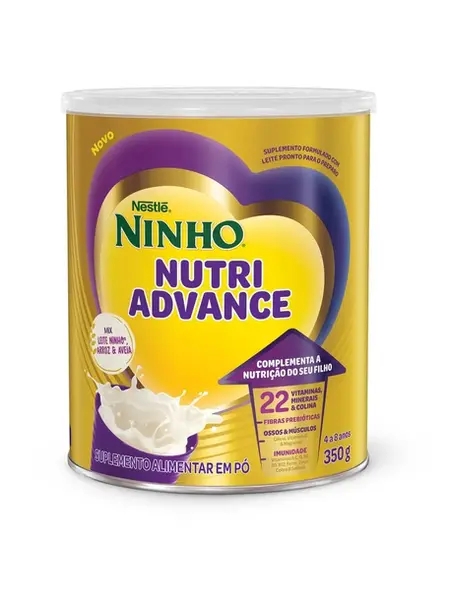 LEITE NINHO NUTRI ADVANCE ARROZ E AVEIA 350G
